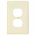 Eaton Wiring Devices Single and Duplex Receptacle Wallplate, 4-7/8 in L, 3-1/8 in W, 1-Gang, Polycarbonate PJ8LA